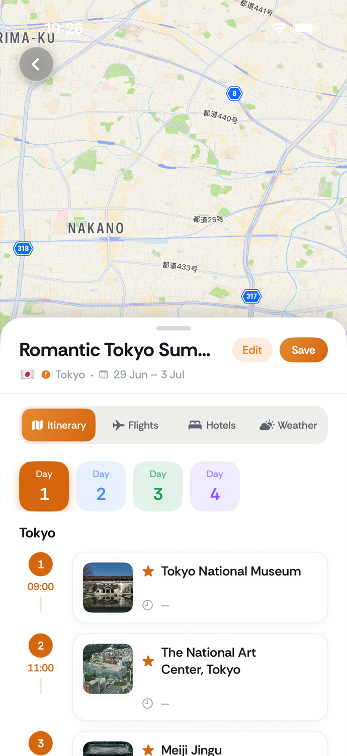 AI itinerary